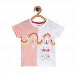 Miniklub Knit Top - Peach/White, 9-12m